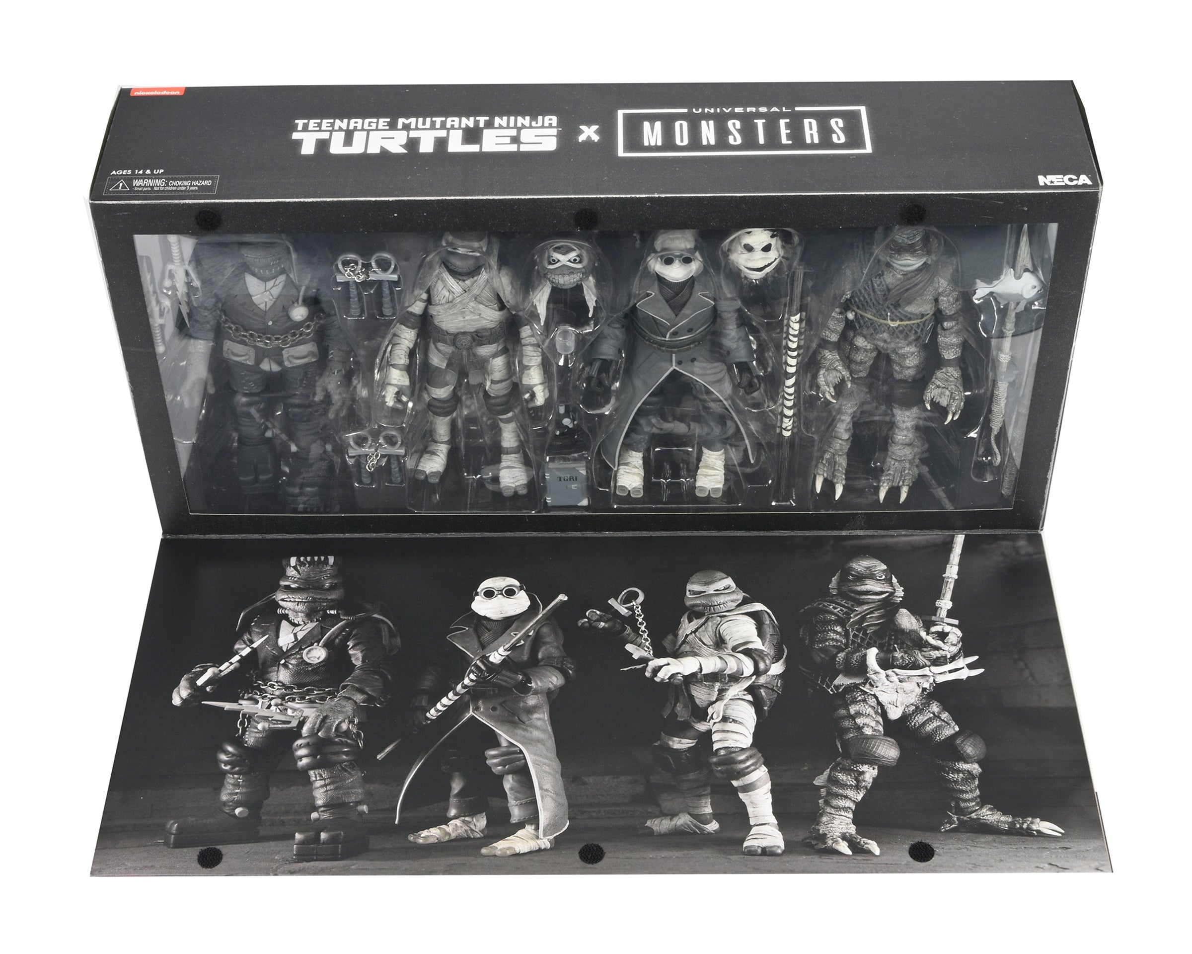 Universal Monsters x Teenage Mutant Ninja Turtles – Black & White