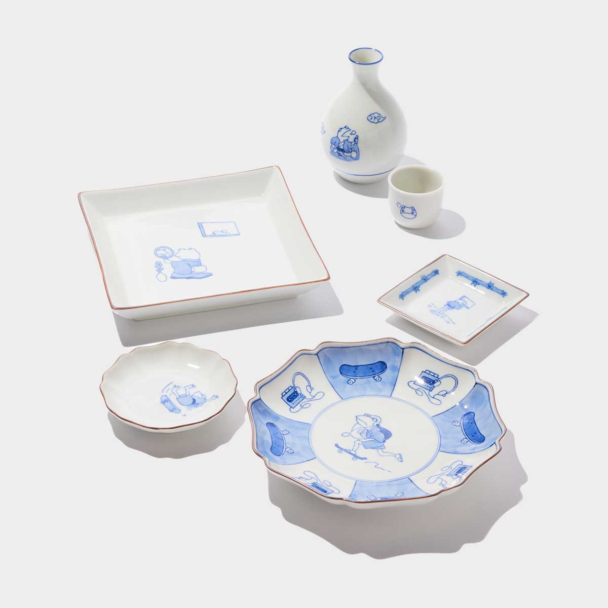 伝統と遊び心 石川県の伝統工芸・九谷焼の徳利と盃セット - ほろ酔い