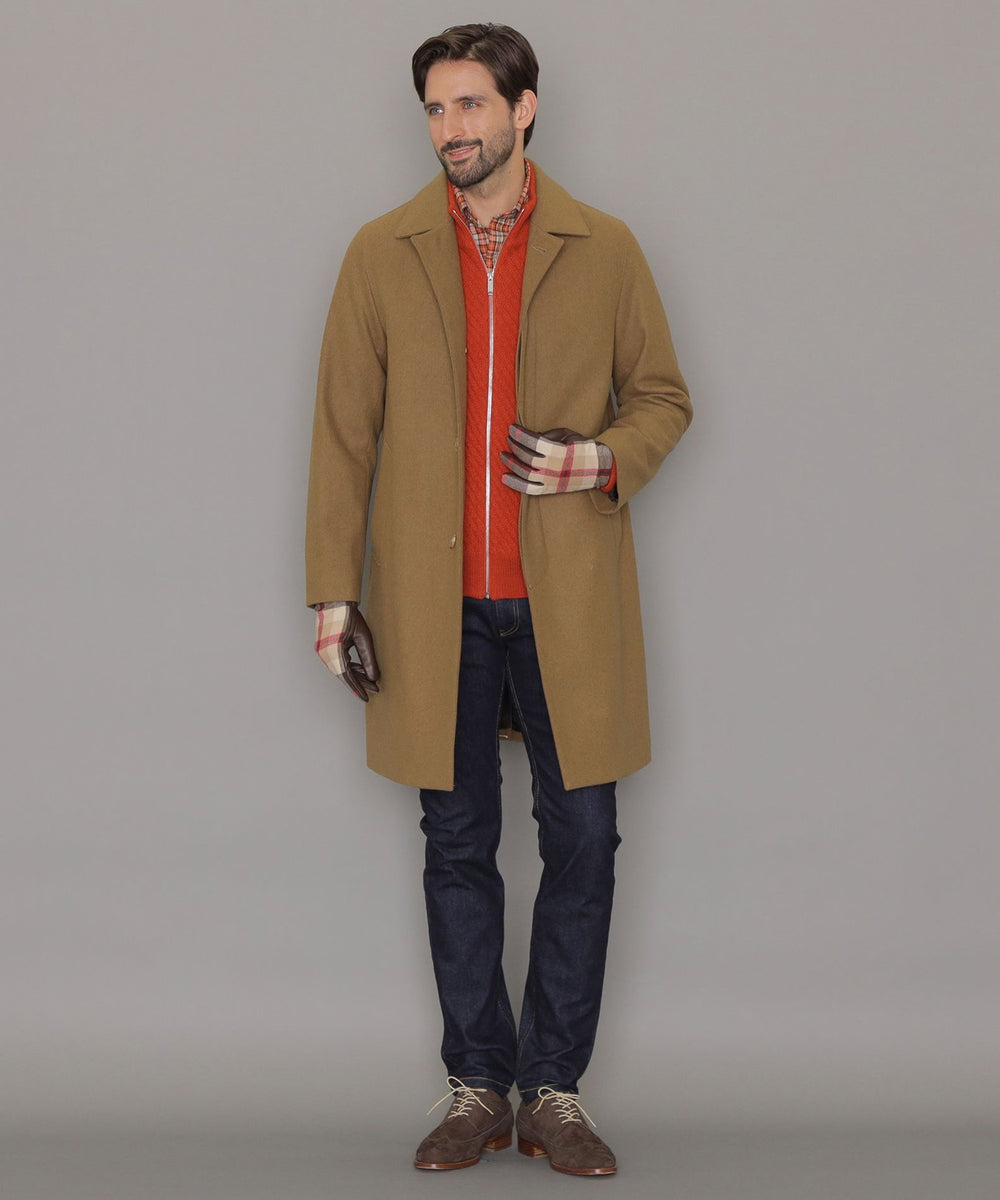 WEB・一部店舗限定】【DUNFORD】ウールメルトンステンカラーコート