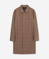 DUNFORD】【Loro Piana Fabric】チェックウールステンカラーコート
