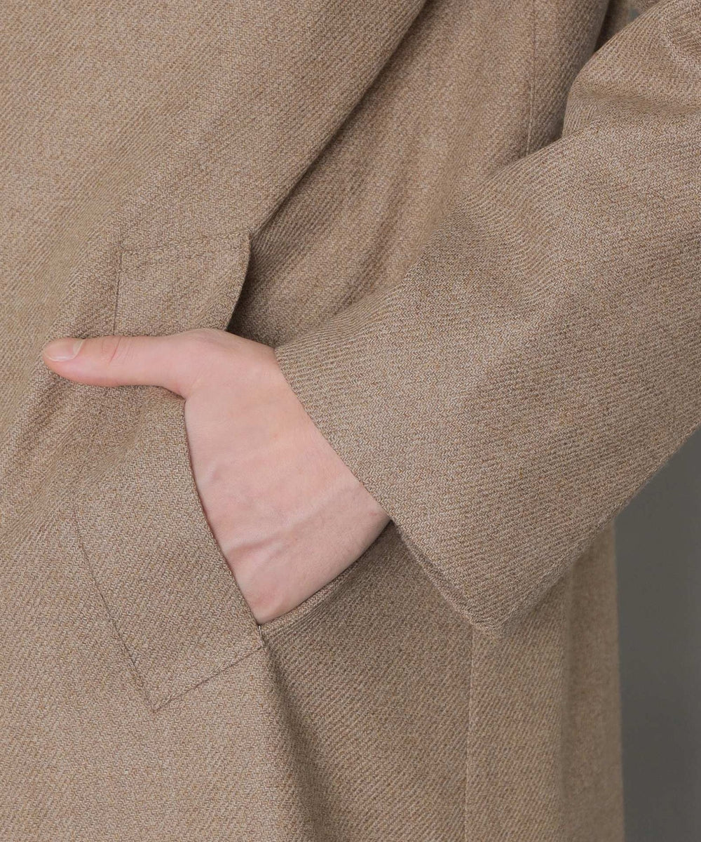 DUNFORD】【Loro Piana Fabric】ウールツイルステンカラーコート