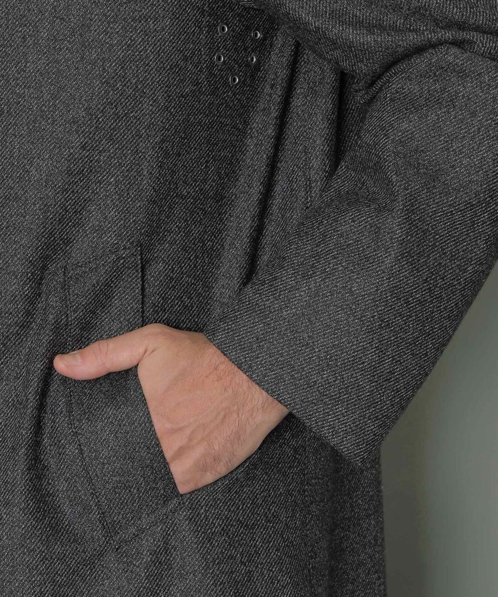 DUNFORD】【Loro Piana/ロロ・ピアーナ】ツイル無地ウールステンカラー