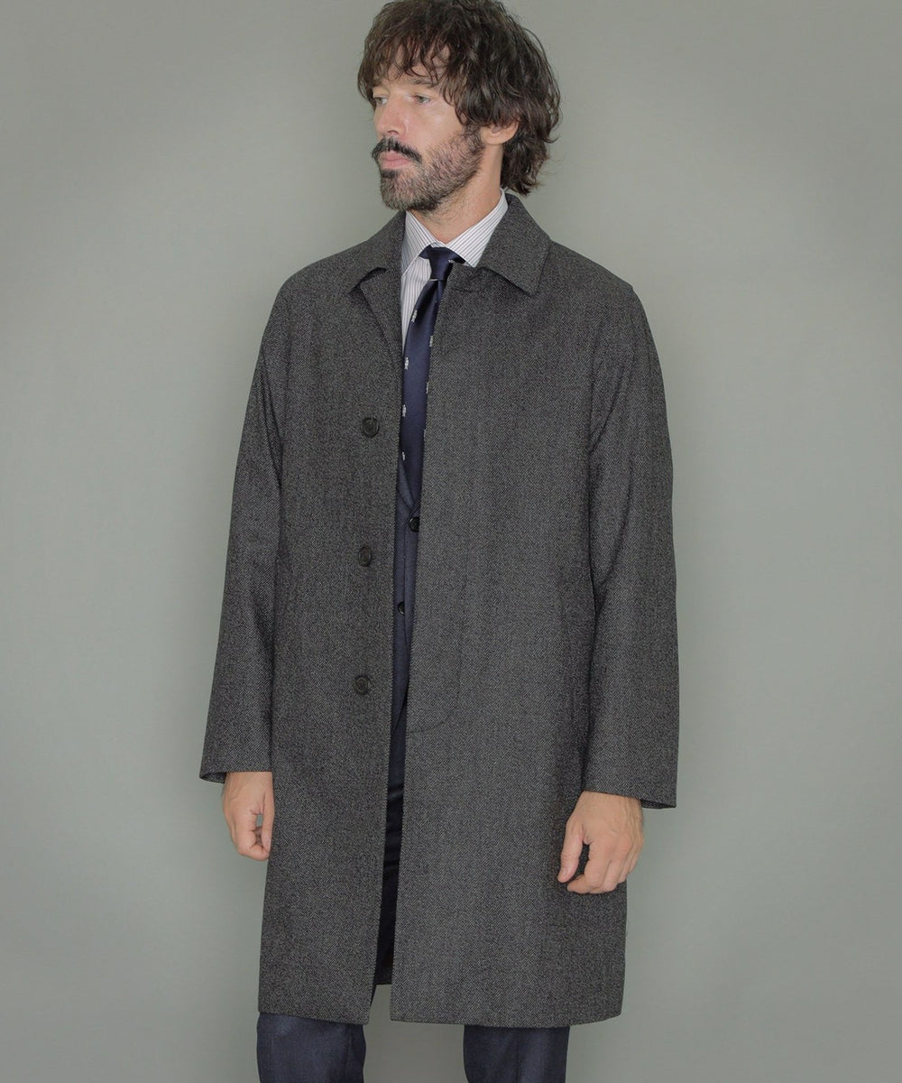 DUNFORD】【Loro Piana/ロロ・ピアーナ】ツイル無地ウールステンカラー