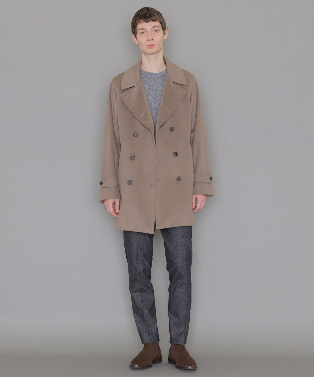 Mackintosh トレンチコート カシミヤ ベルト 裏地総柄ロゴ ネイビー