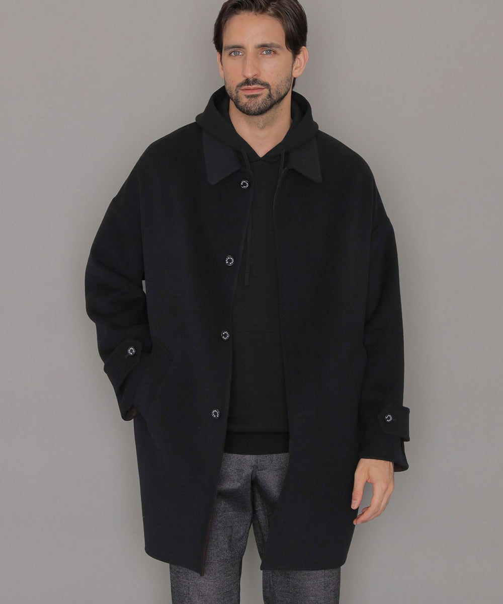 LEON掲載】【ROSLEY/ロズリー】ウールリバーステンカラーコート(コート