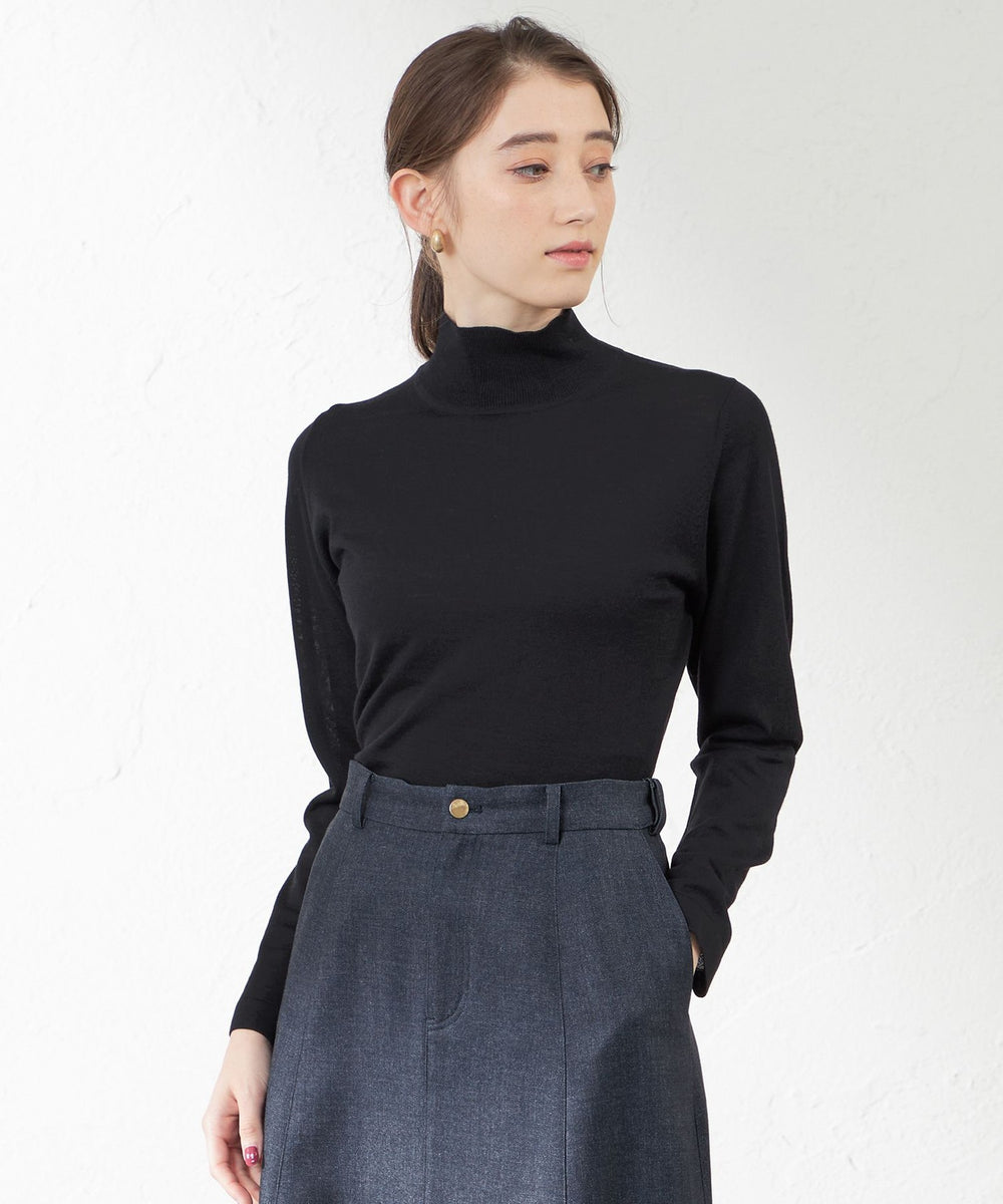 STORY掲載】【マイベーシックニット】ハイネックプルオーバーニット