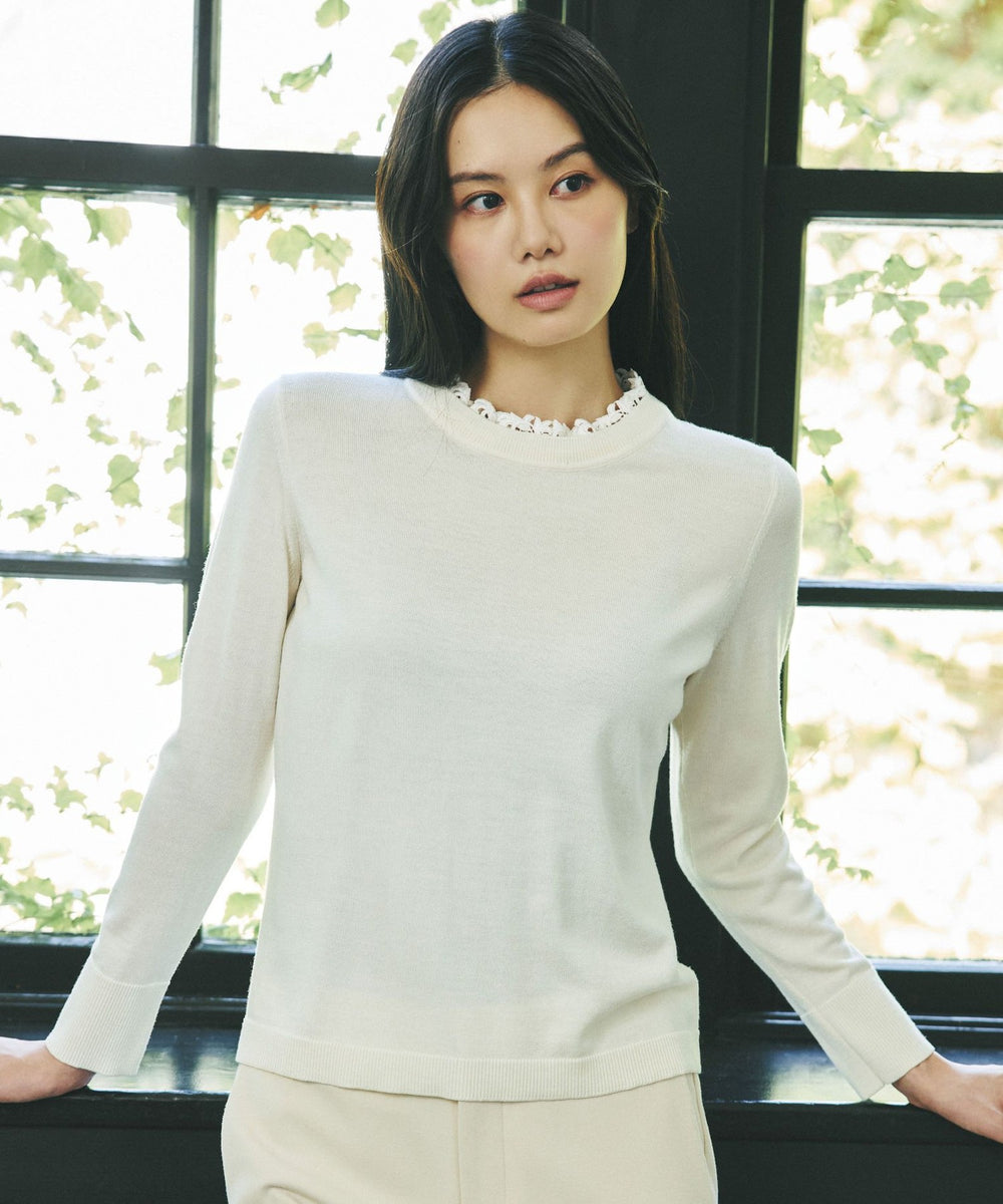 レース襟ニット(トップス)｜AMACA(アマカ)のファッション通販 - SANYO