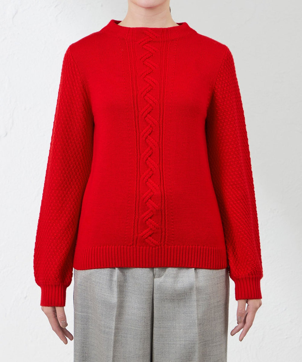 ウォッシャブルウールケーブルニット(トップス)｜AMACA(アマカ)の