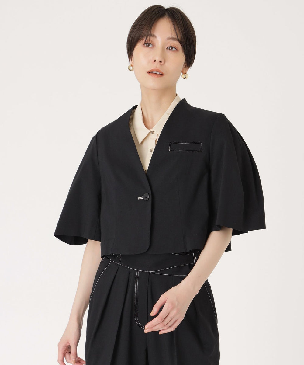 イチオシ/セットアップ】リネンショートジャケット(ジャケット)｜CAST