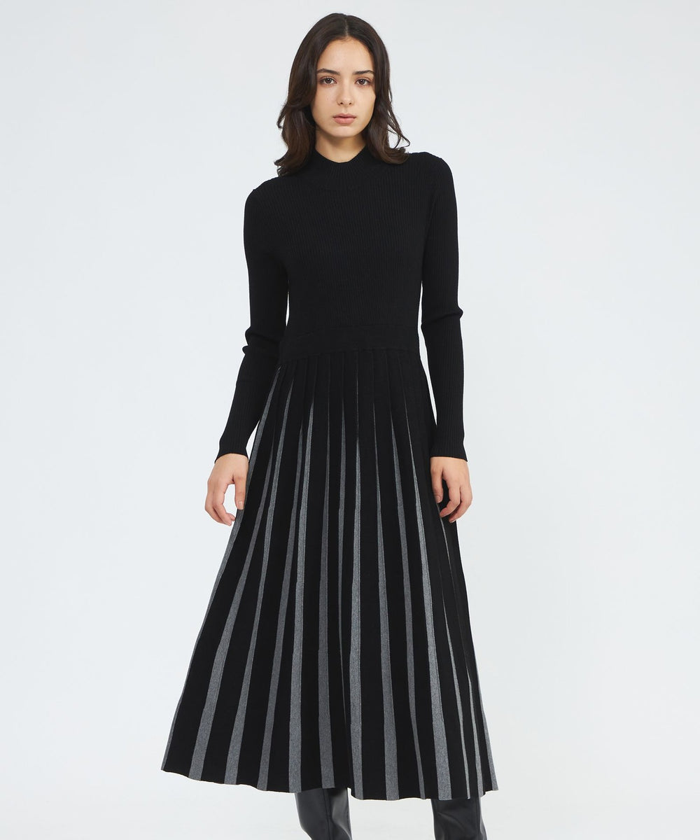 EPOCA STORIA】バイカラーニットドレス《WEB＆EPOCA THE SHOP店舗限定