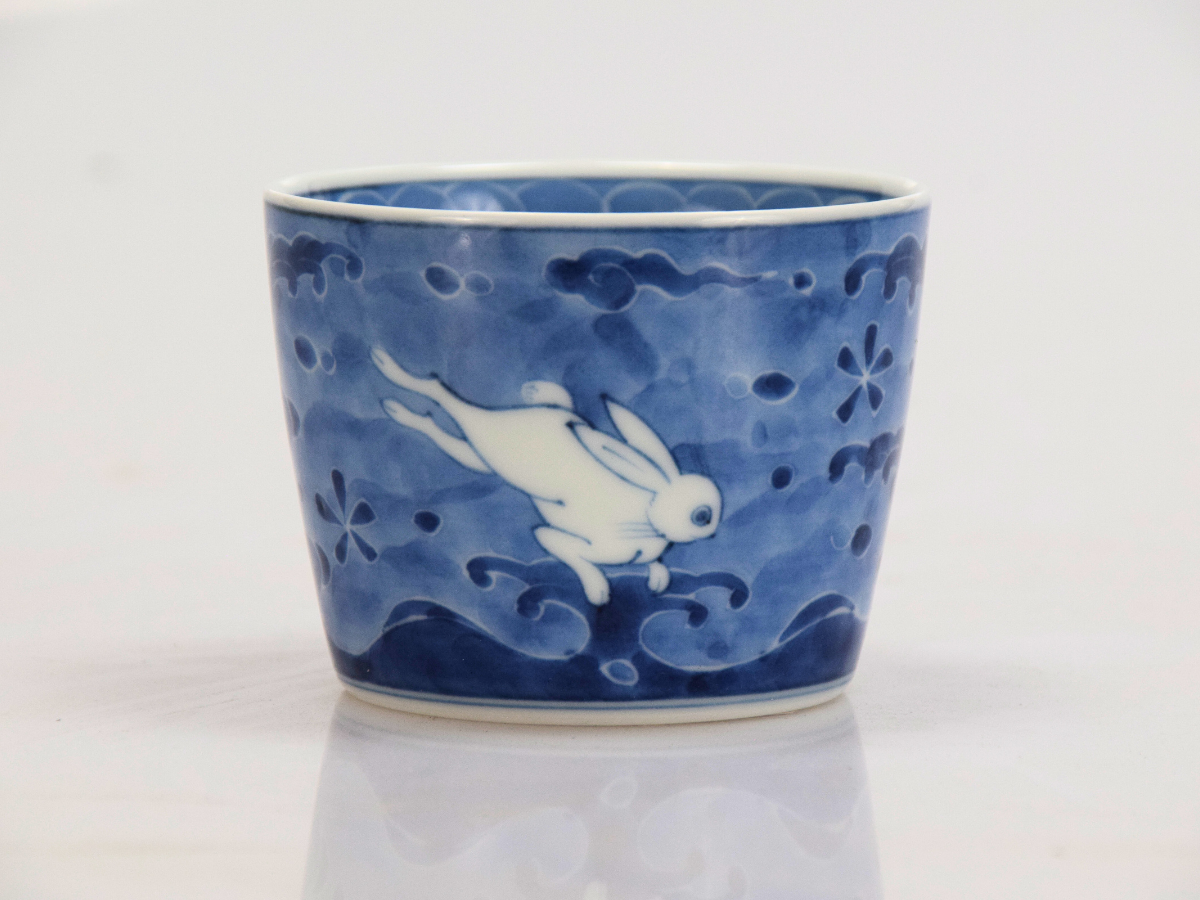 有田焼 墨弾き波兎 蕎麦猪口（大） – SAGA COLLECTIVE