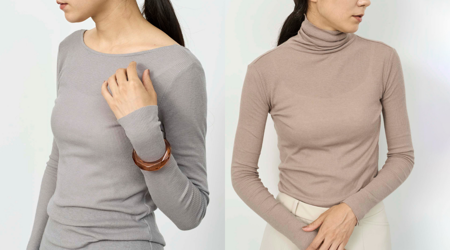新作・再入荷】名品カシミヤ混タートルネックカットソーに新色・新型が