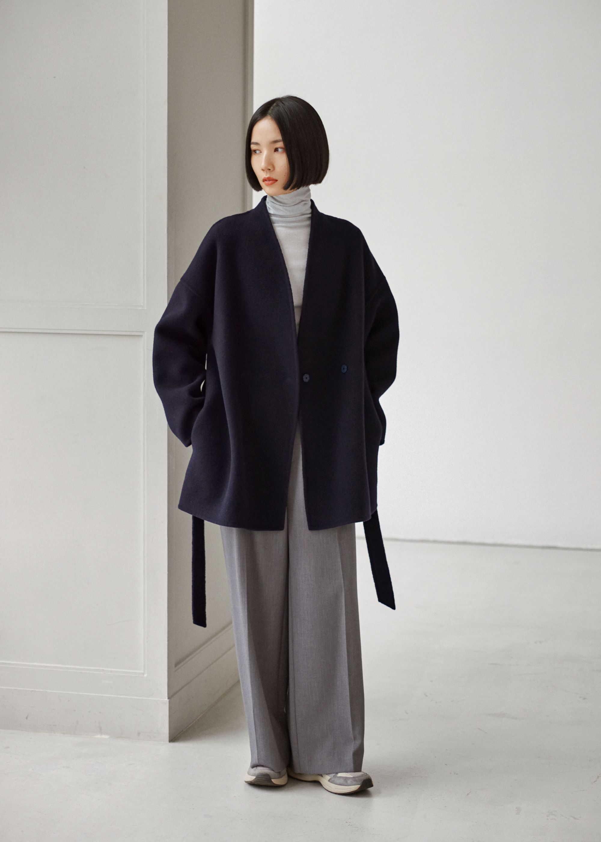 カシミヤ混タートルネックカットソー - SOÉJU online store｜上質な