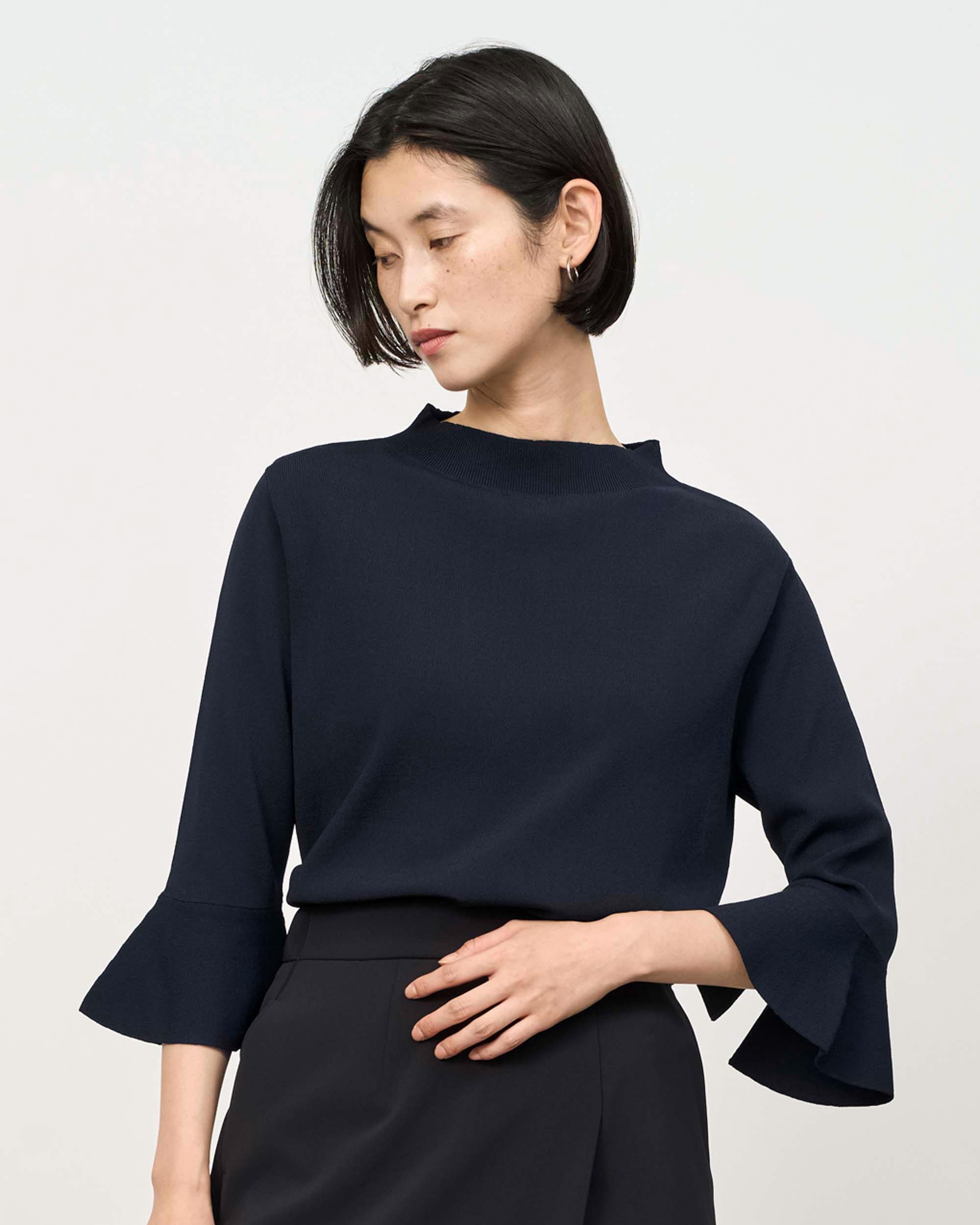 フレアスリーブニットプルオーバー - SOÉJU online store｜上質な大人