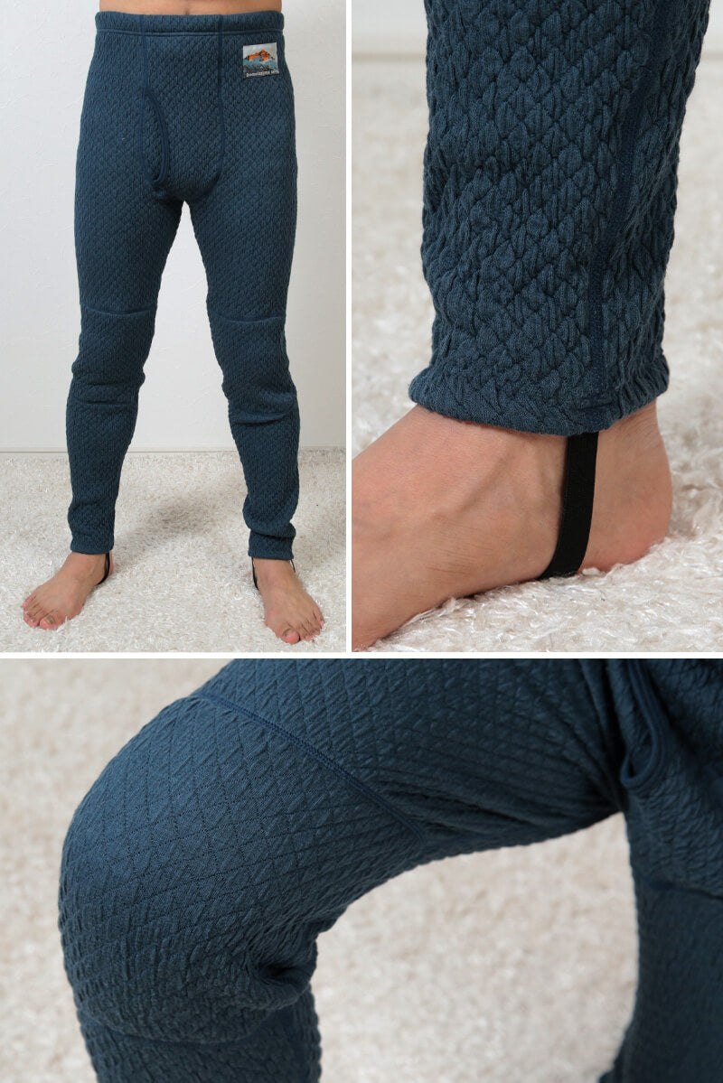 ひだまり チョモランマ 紳士かかとゴム付き 前開きタイツ M～LL (保温