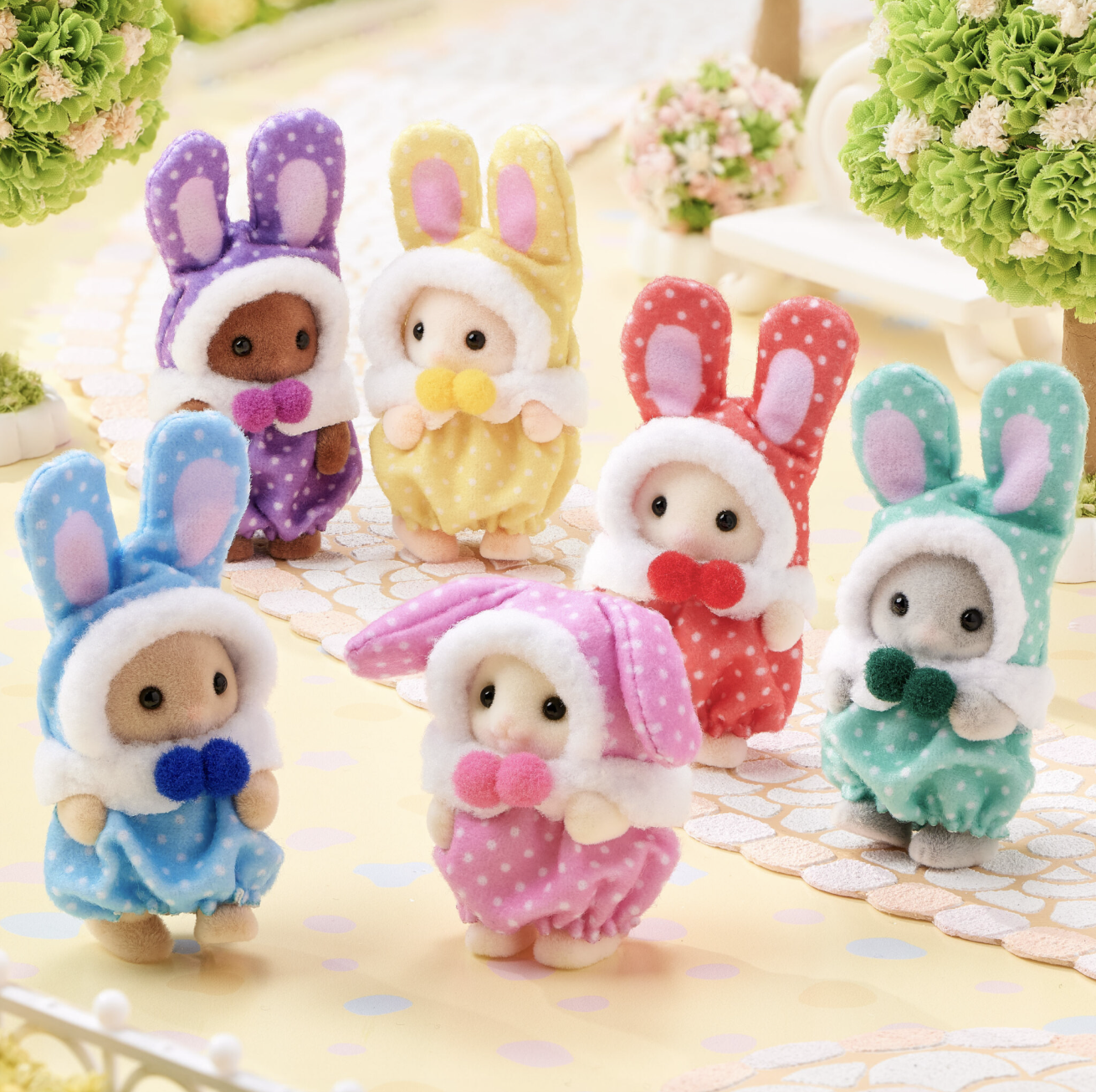 終了】40周年記念🎵『赤ちゃんカラフルウサギコスチューム(みるく