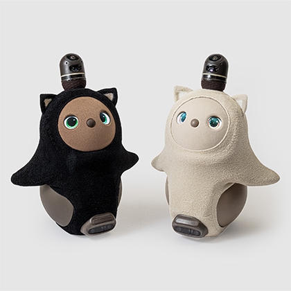 ねこみみニット(しっぽ付き) ブラック | LOVOT ウェブストア