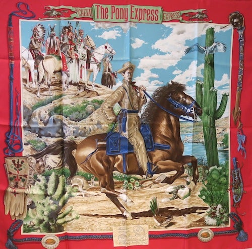 HERMES ヴィンテージ エルメス スカーフ 1993年 The Pony Express