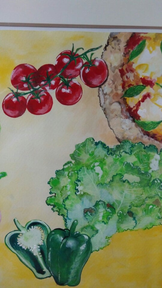 野菜の絵✨チンゲン菜✨ミニトマト✨ピザ✨ピーマン✨二十日大根