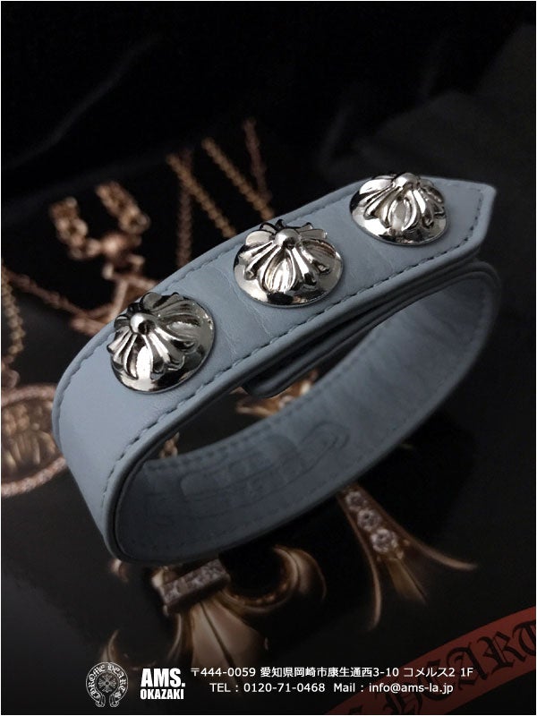 レザーブレス！クロムハーツ/CHROME HEARTS 3ボタン2スナップ ライト