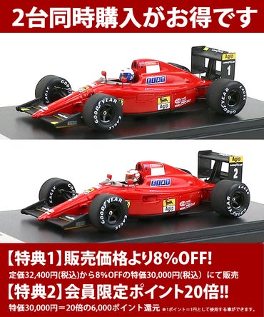 ES別注ルックスマート フェラーリ641/2 1990メキシコGP プロスト