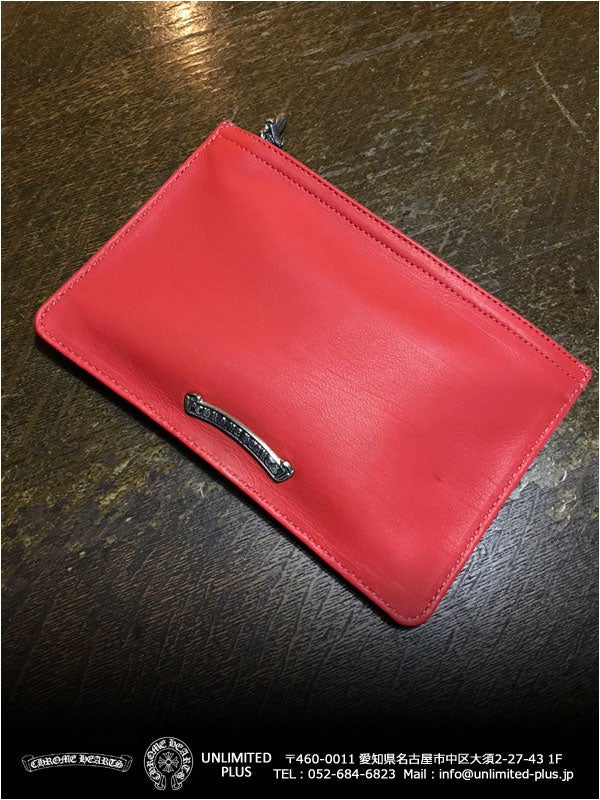 チェンジパース クロムハーツ/CHROME HEARTS レッドレザー ジッパー