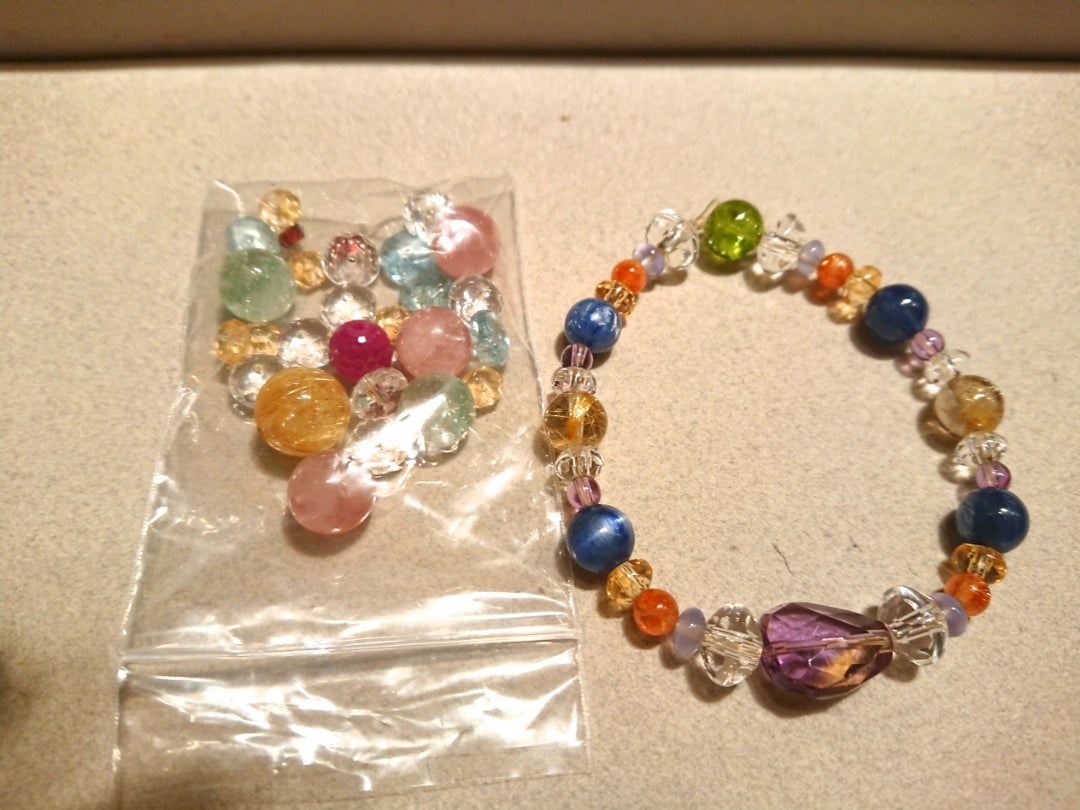 愛光堂 天然石ブレスレット 青系 お兄さん作成 匿名配送 愛光堂 天然石