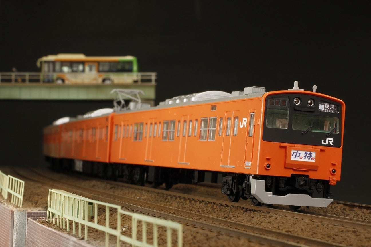 1/80スケールプラキットJR東日本201系直流電車(中央線)」ジオラマ細部