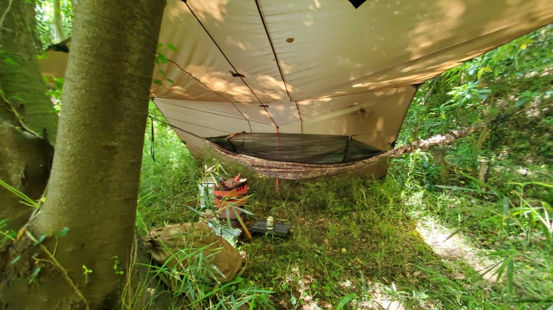 DDハンモック&タープとワンチグリスのアンダーキルトで初ハンモック泊