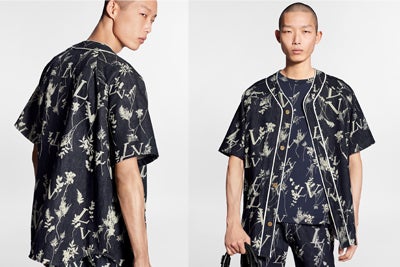 ルイ・ヴィトン「LVリーフデニムベースボールシャツ」「2020 秋冬プレ