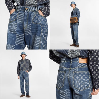ルイ・ヴィトン 「ジャイアントダミエウェーブスモノグラムデニム