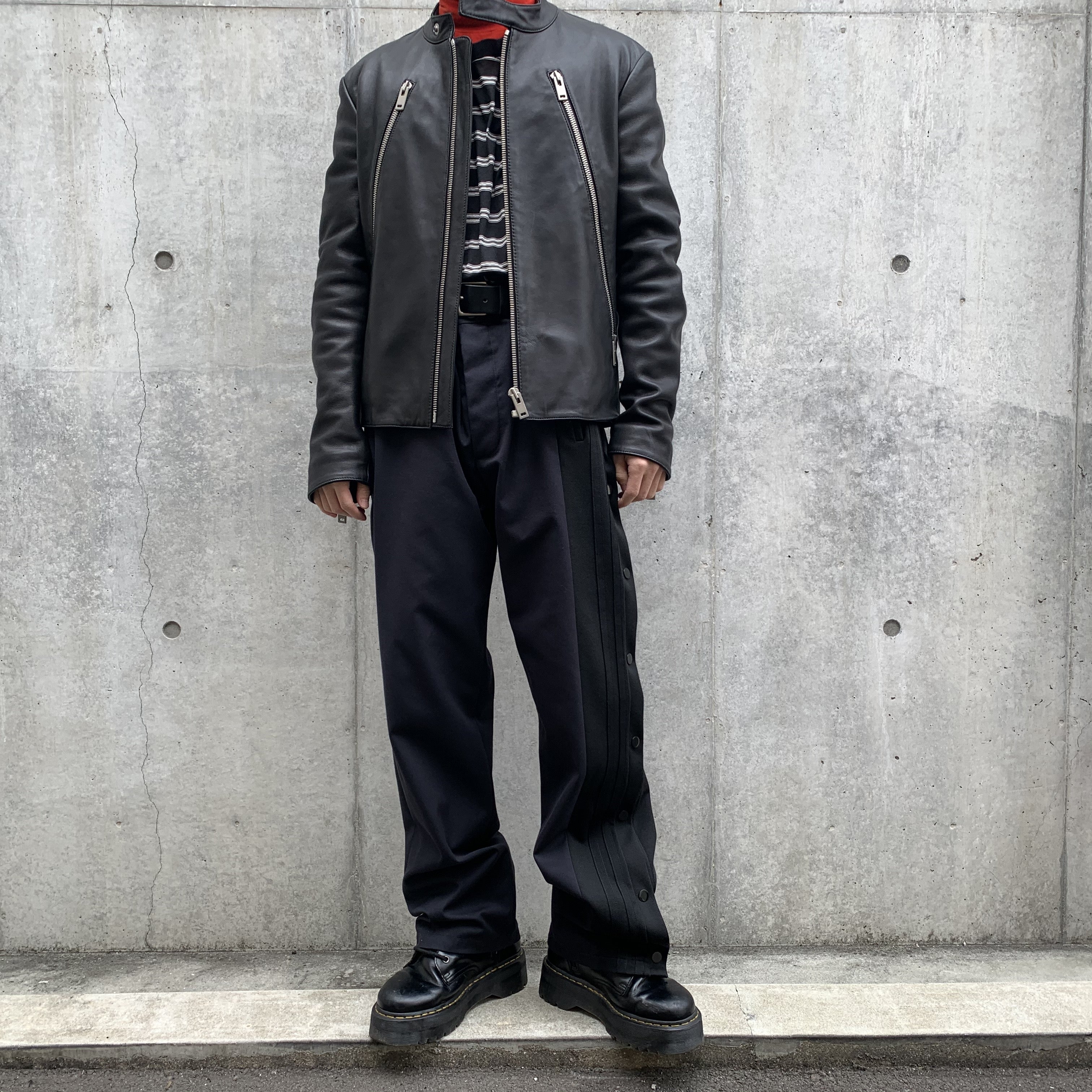 メゾンマルジェラ Maison Margiela 16AW 八の字 レザー ライダース