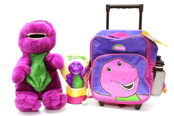 Barney&Friends/バーニー＆フレンズ、多機能ぬいぐるみとバッグと
