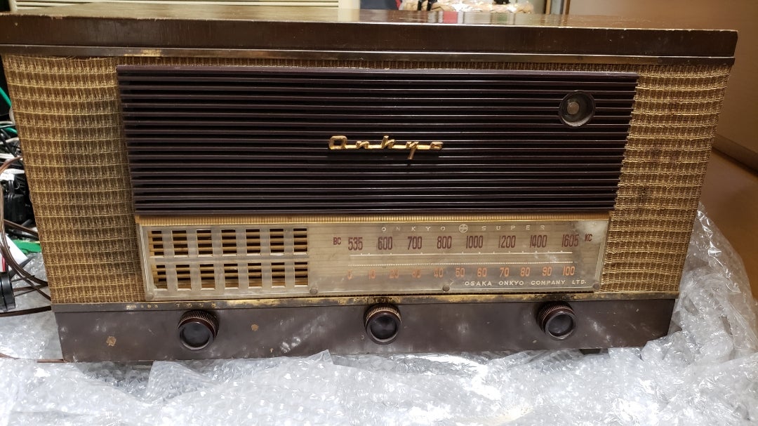 レトロラジオを入手、「大阪音響株式会社」OS-38 概ね65年前の真空管