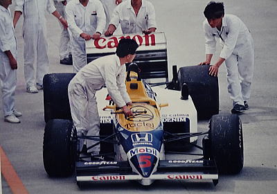 ウイリアムズFW11/ホンダ・エンジンテスト1987年 何もない日に