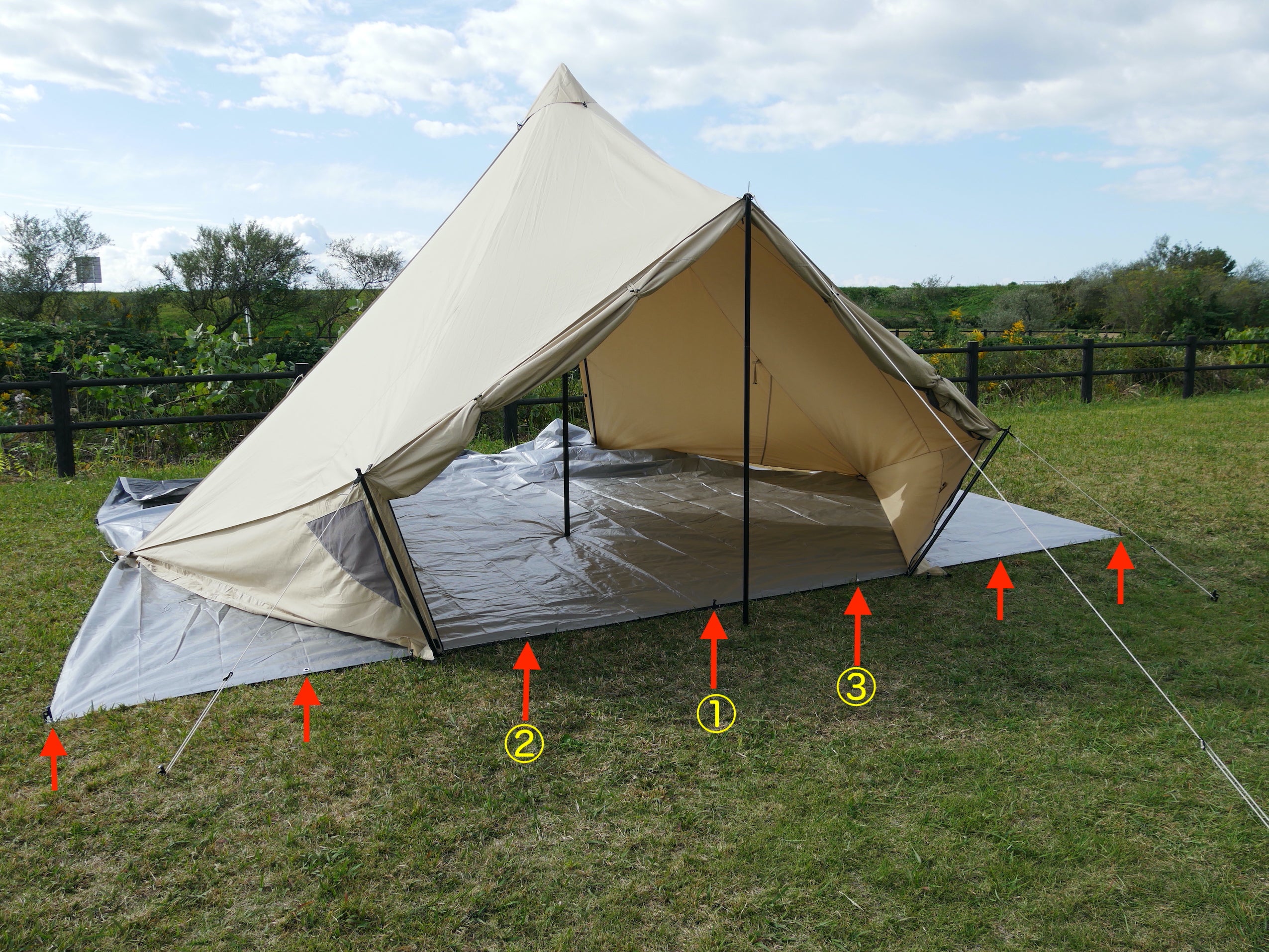 サバディカル モーニンググローリーTC専用グランドシートを作る