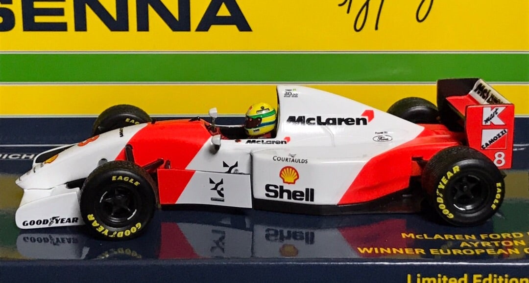 1993 ヨーロッパGP 優勝 【MP4/8 #8】A.セナ | エイトプリンのミニカー