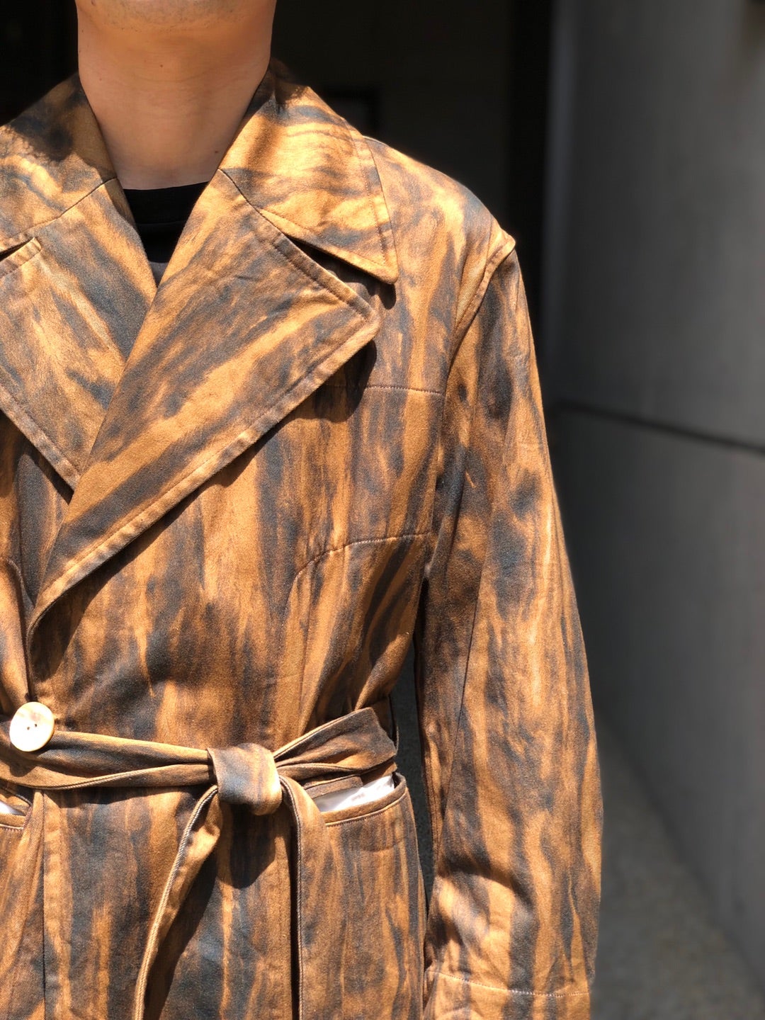 MASU FUR PRINT GOWN COAT BROWN | ragazzo cultura