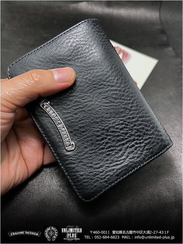 クロムハーツ 財布 / ジョーイ ウォレット ブラック ヘビー レザー