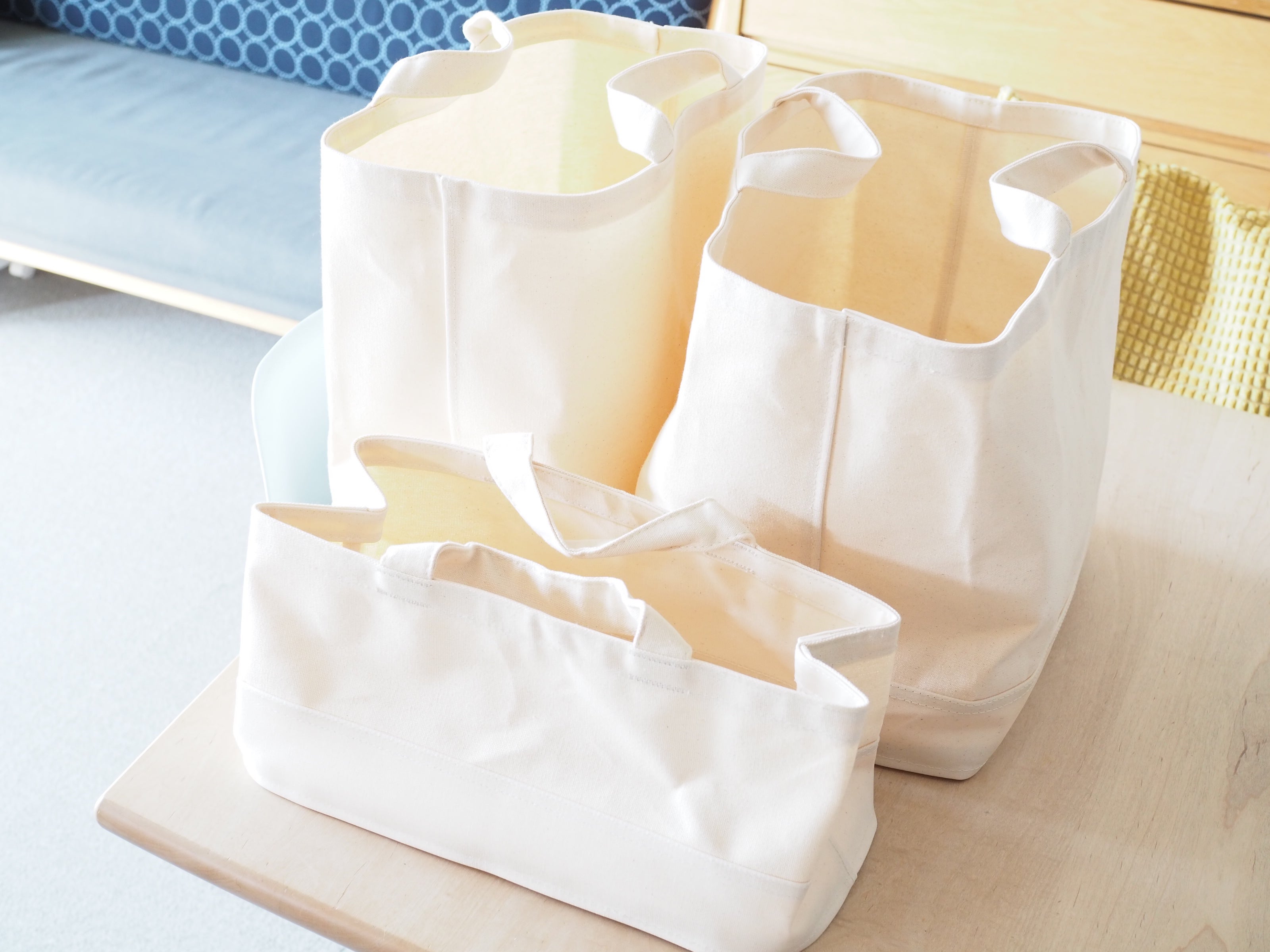 無印の人気アイテムを徹底検証！持ち手付帆布バスケットシリーズの収納