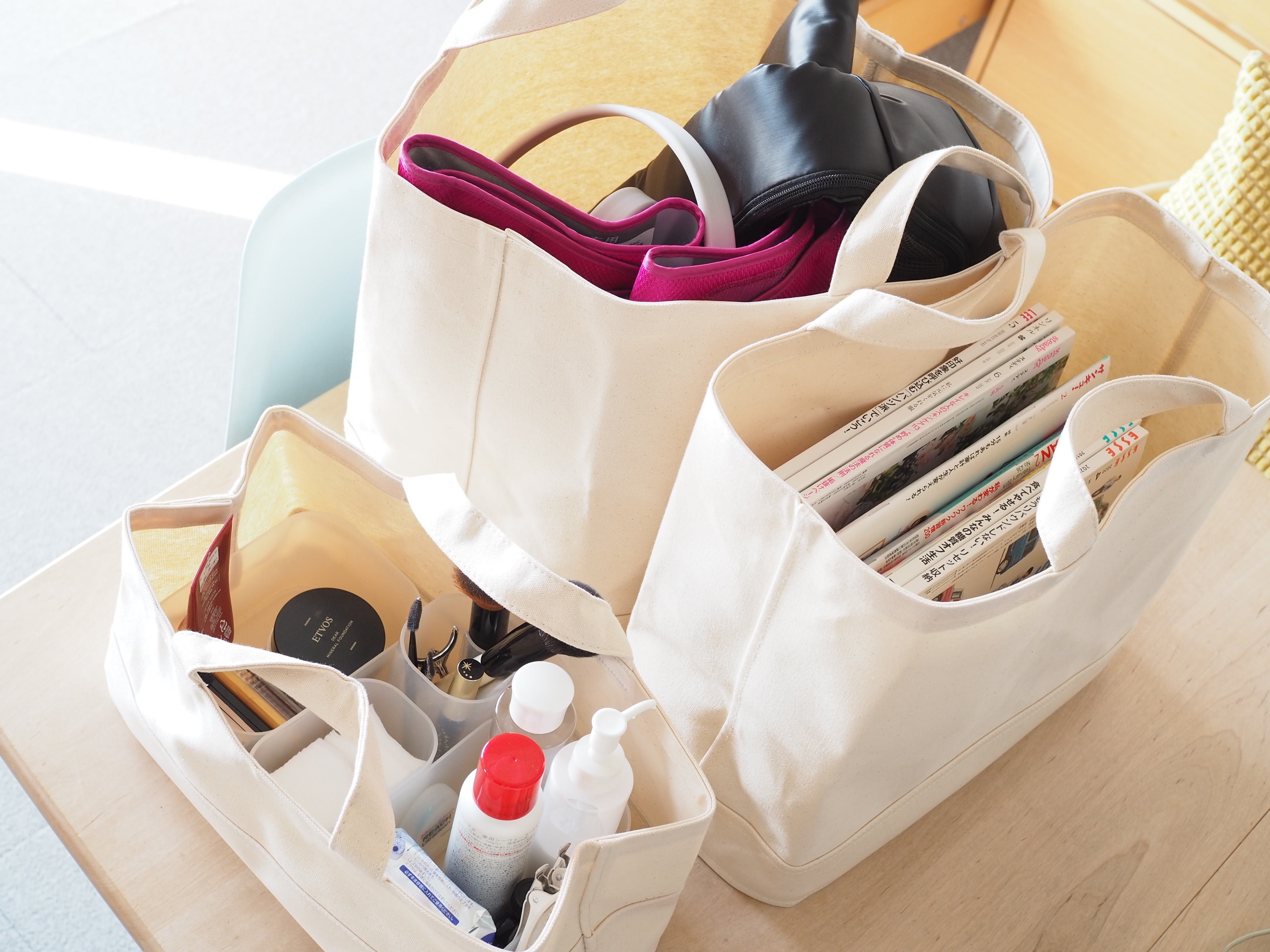 無印の人気アイテムを徹底検証！持ち手付帆布バスケットシリーズの収納