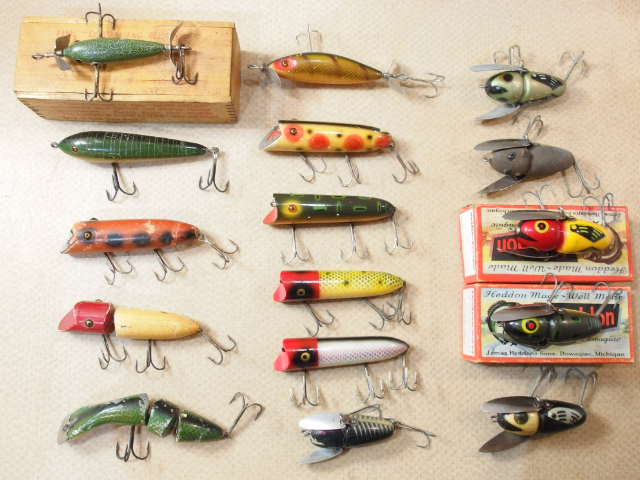 Heedon の木箱入りドワジャックミノー など オールドウッドヘドン 色々