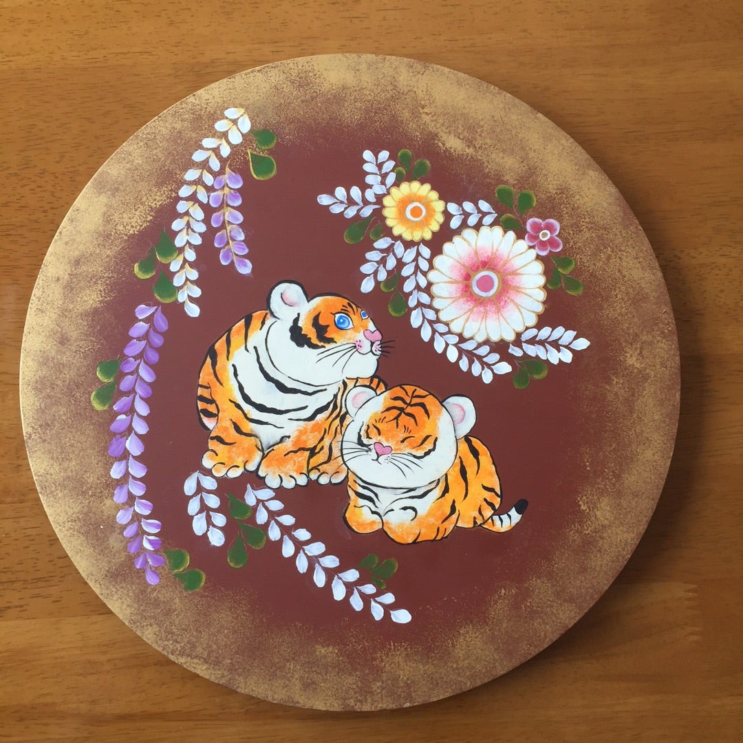 ローズマリングのプレート(生徒作品) | トールペイント え・と・せ・と