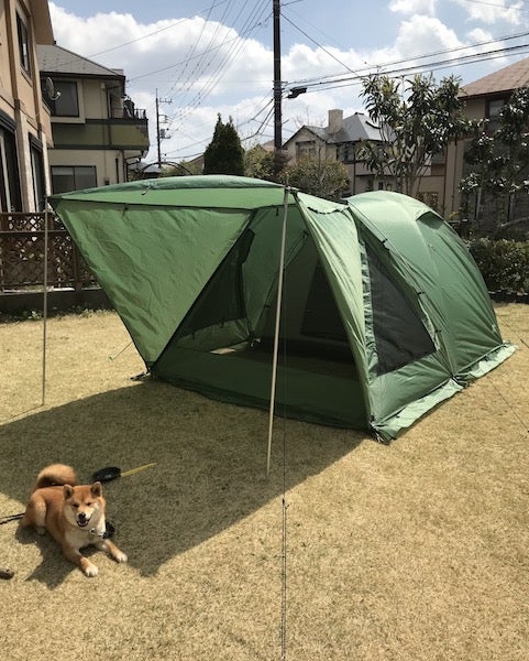 ユウカズロウテント 張ってみました | 趣味風呂路具