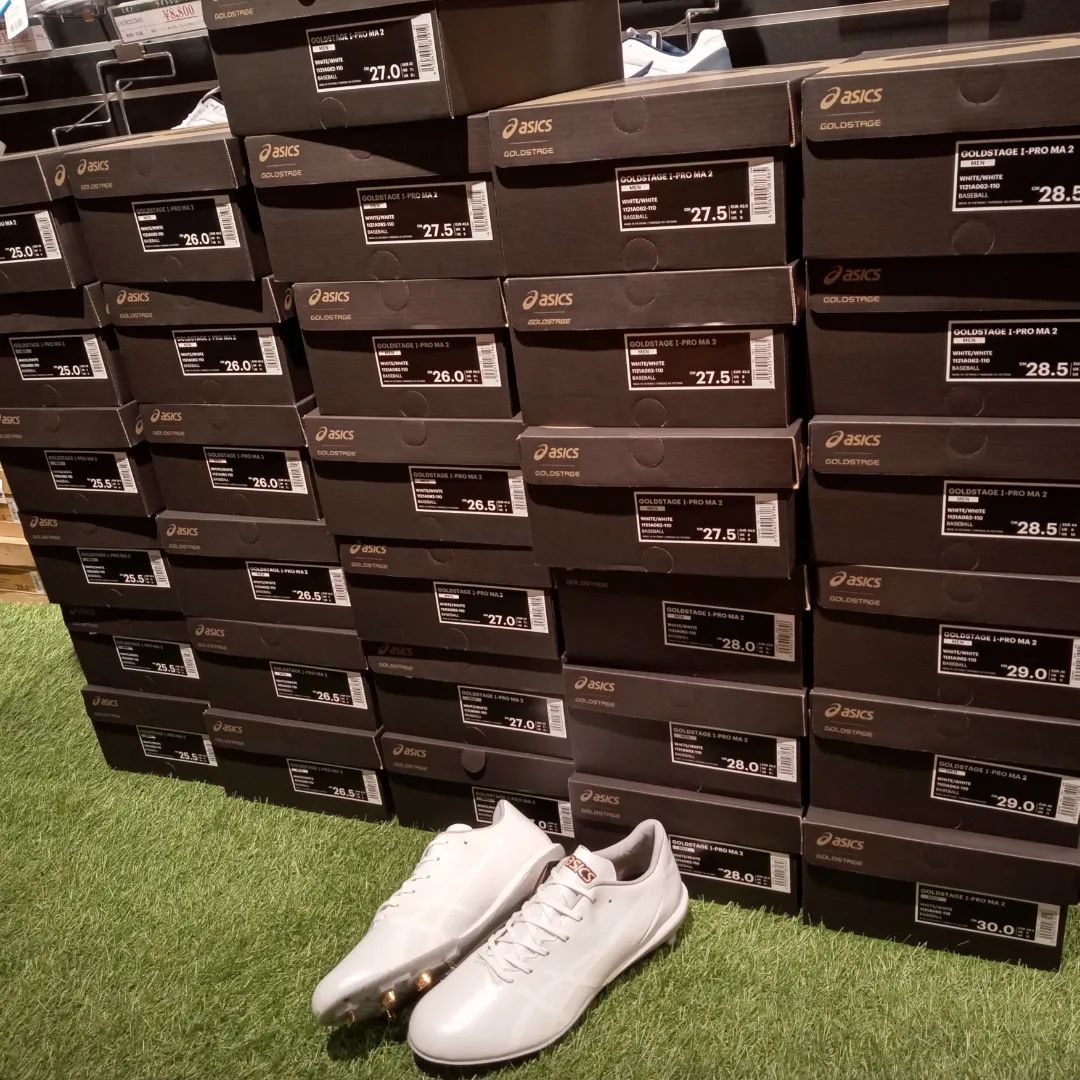 アシックス】ゴールドステージ I-PRO MA2［ホワイト］待望のスパイク