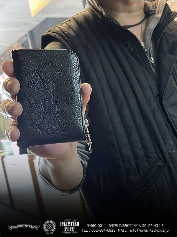 SOLD！クロムハーツ 財布 / タイニー ジップ ブラック ヘビー レザー