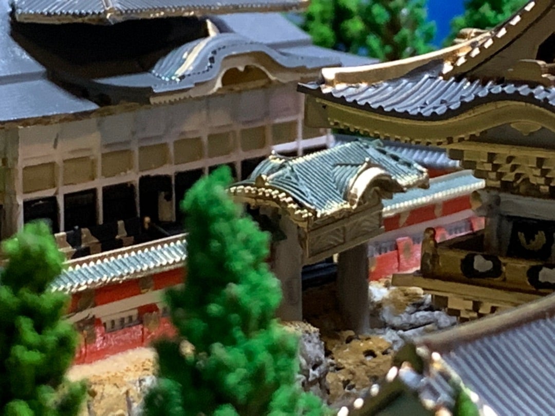 ミニサイズ 日光東照宮(陽明門・唐門・本殿)の完成 | お城のジオラマ鍬