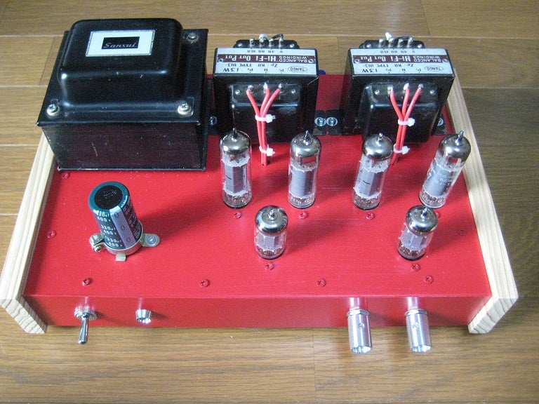 6BQ5 (EL84) プッシュプル・アンプの製作その④ / 全回路図 / 完成後の