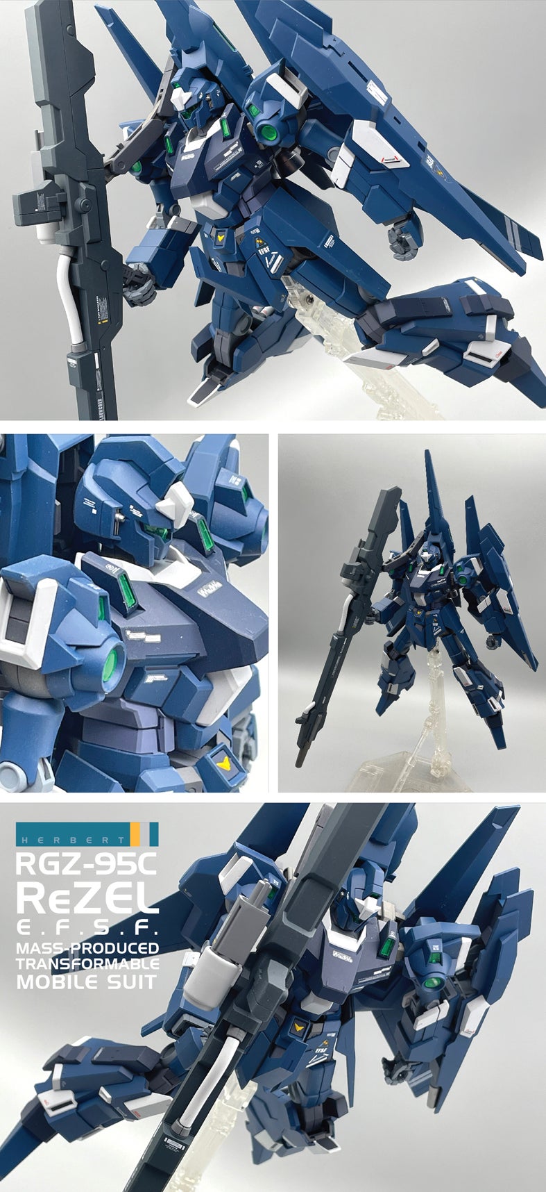 MG 1/100 RGZ-95Cリゼル(隊長機） (機動戦士ガンダムUC) | エリア0083