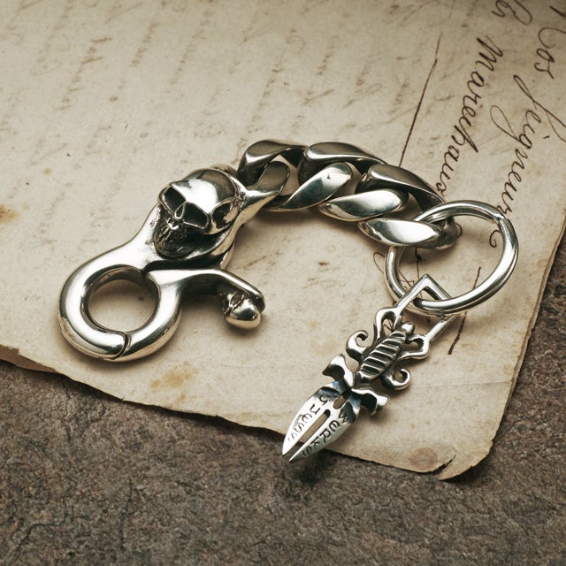 ダガーペンダントつき】スタンリーゲス スカルクラシッククリップ キー